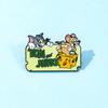 Fun Cat and Mouse Metal Badge Tom Jerry Alloy Oil Drop Brooch Pin Ornament