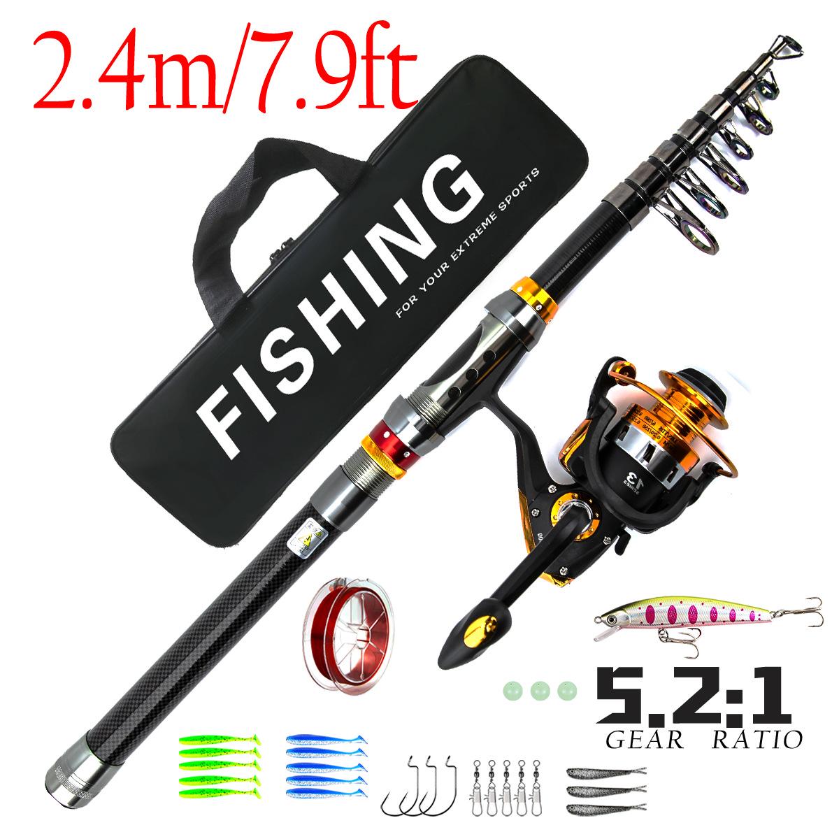 

Универсальный спиннинговый набор из углеволокна - Полный набор рыболовных приманок