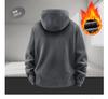 Men's Trendy Fleece Hooded Jacket: Warm, Thick, Casual Outdoor Coral Fleece for Autumn and Winter.