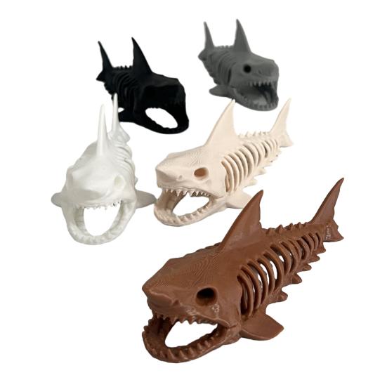 Hai-Skelett-Aquarium-Versteck, schwimmendes Betta-Versteck, 3D-gedruckte Garnelenhöhle für Garnelenbecken, Betta-Fisch-Nano-Aquarium-Dekoration