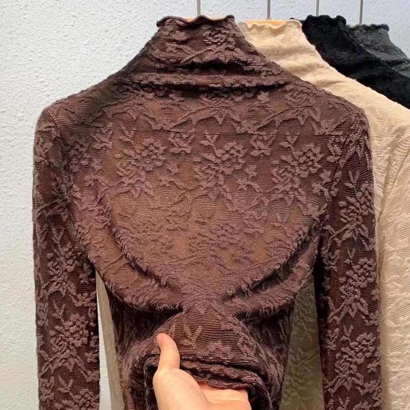 Sweatshirt für Damen Baumwollfleece Verdickt Locker Hoher Kragen Lässig Langarm Top Sweatshirt