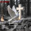 2D Flying Dove Cross Cemetery Stake Christian Memorial Decor Outdoor Lawn Garden Plug