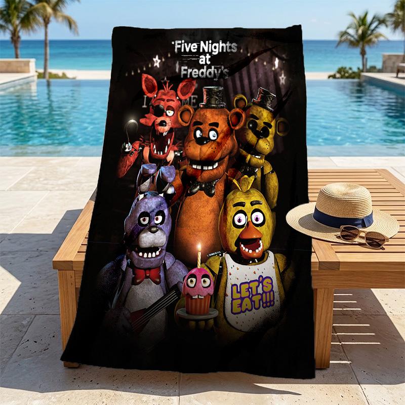 Fnaf Horror Stylish Digital Printing Beach Towel Quick Drying Absorbent Blanket For Beach Pool Gym Travel Christmas Gift C9211952