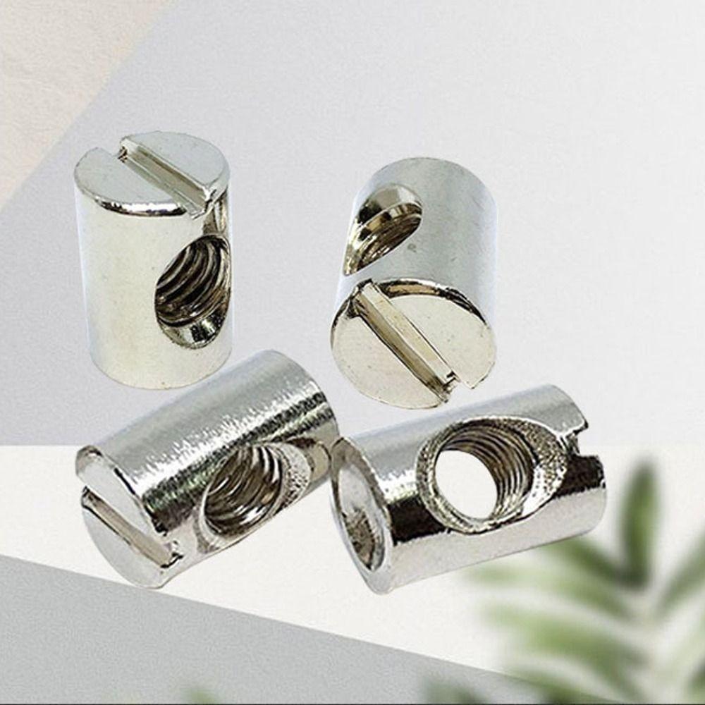 

20 шт. никелированных поперечных дюбелей серебристые гайки-молотки бочкообразные гайки для детской кровати