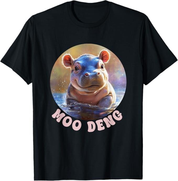 Moo-Deng The Famous Baby Pigmy Hippo Moo-Deng Official Moo Unisex T-Shirt Unisex T-Shirt XL