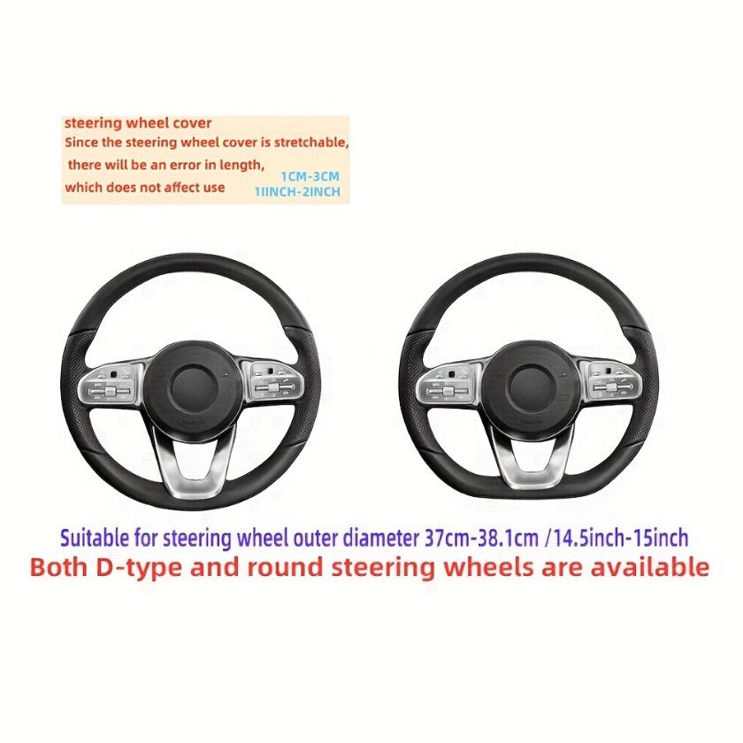 Soft Fluffy Steering Wheel Cover Non-Slip Grip Universal Car Interior Accessory