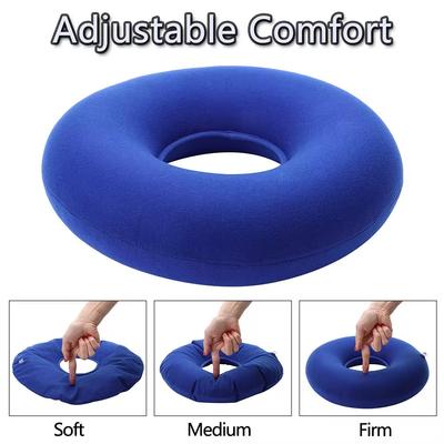 1pc Donut Pillow Hip Support Medical Hemorrhoid Seat Pad Tailbone Pain Relief Massage Cushion W/ Inflatable Pump Donut Chair Pad