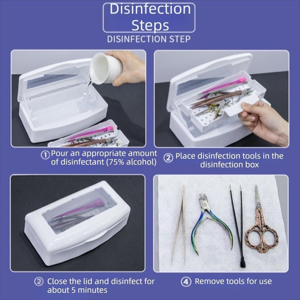 Storage Box Nail Sterilizer Tray Sterilizing Clean Equipment Cleaner Tools  Nail Art Salon