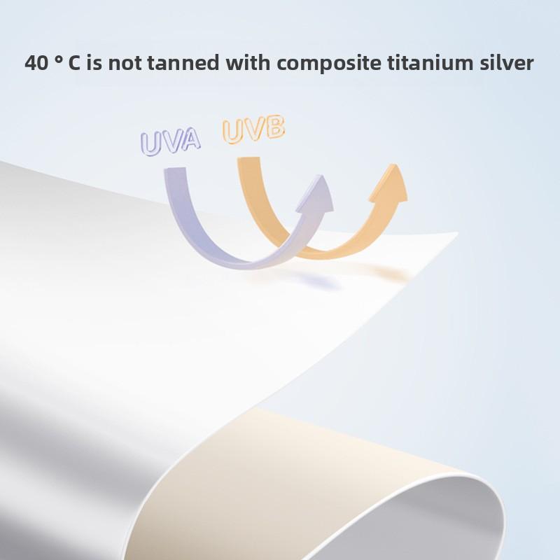 Titanium Silver Sun Protection 50+ Folding Capsule Umbrella for Women with High-end Ultraviolet 50% Off Sun Protection