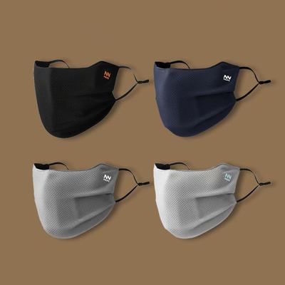 Sonnenschutz-Gesichtsmaske für Männer Wiederverwendbare Atmungsaktive UV-Gesichtsschutzmaske Einfarbig Waschbare Gesichtsmaske Sommer-Bergsteigerschal