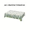 Watercolor Eucalyptus & Butterfly Tablecloth,Botanical Border Print with Scalloped Edge,Stain Resistant for Dining Room & Rustic