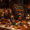 Halloween Advent Calendar Dog Cat Calendar, 24-Day Acrylic Figure Countdown Set Holiday Box with Witch Pumpkin Ghost Outfits, Collectible Desk Display