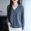 A Versatile, Elegant and Slimming V-neck Long-sleeved Cardigan Sweater for Women, A New Spring and Autumn Knitted Sweater