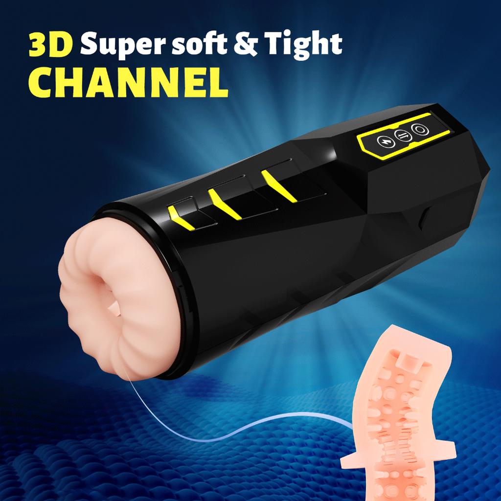 Automatic Male Masturbator Cup Telescopic Thrusting Sex Machine Vagina Pocket Pussy Oral Blowjob Sex Toys for Men Adult Supplies 18+