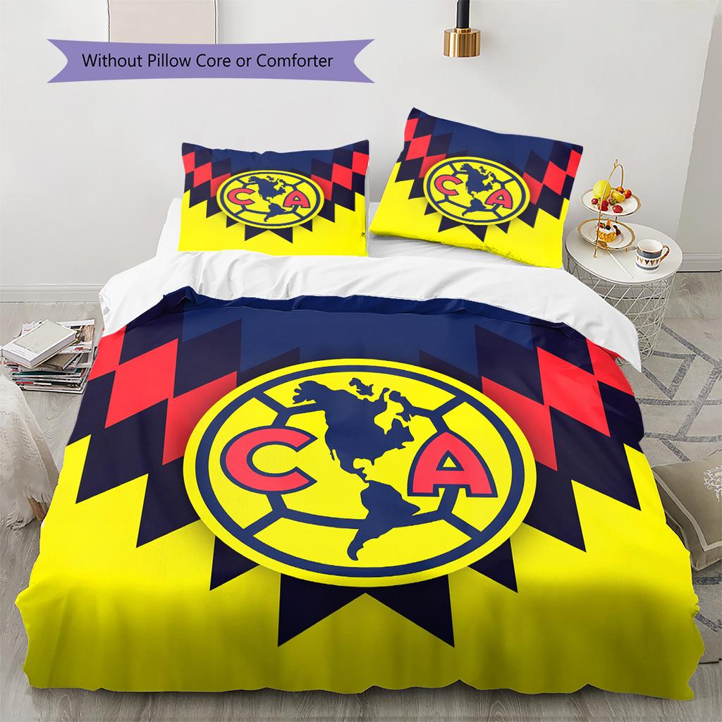 Club América Pattern Bedding Quilt Set Home Decoration Gift (1 * duvet cover + 2 * pillowcase without core)