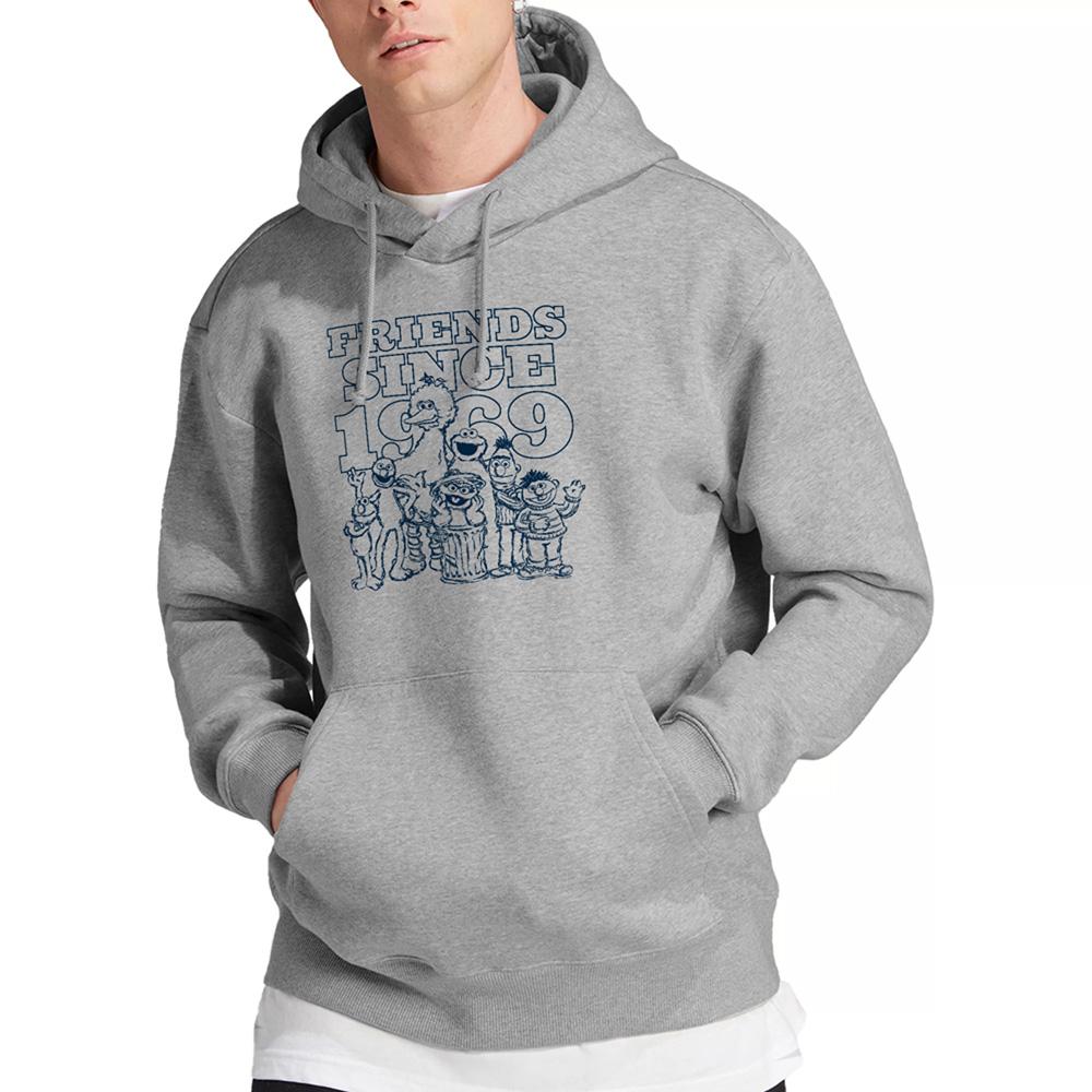 Sesame Street Unisex Adult Friends Since 1969 Heather Hoodie