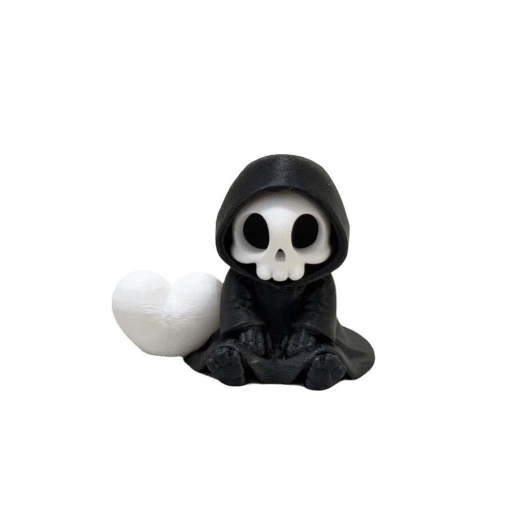 Cute Grim Reaper Toy PLA Halloween Miniature Ghost Desk Statue 3D Printed Doll Bookshelf