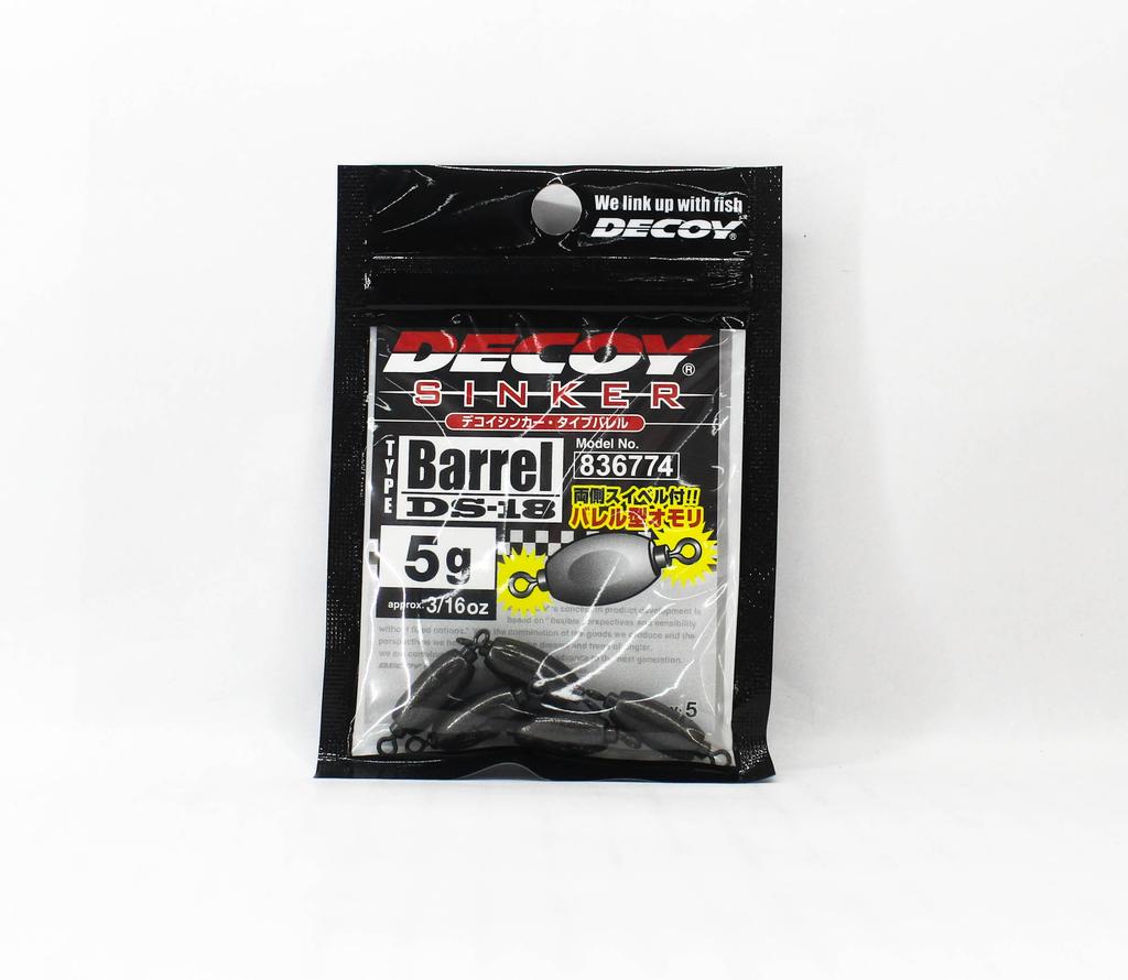 Decoy DS-18 Sinker Type Barrel Size 5 grams (6774)