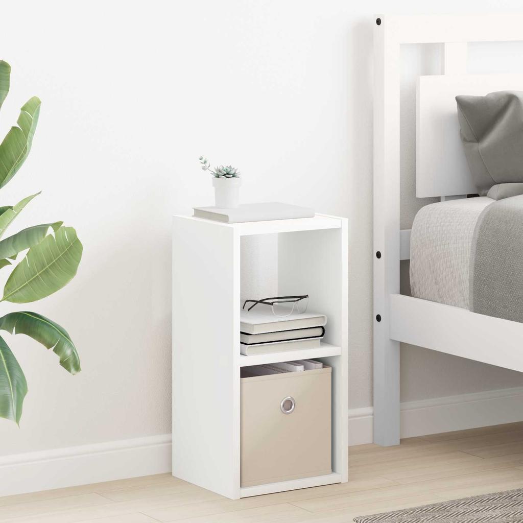 Nightstand 2 Pcs White 25.5 X 22 X 49.5 Cm Engineered Wood