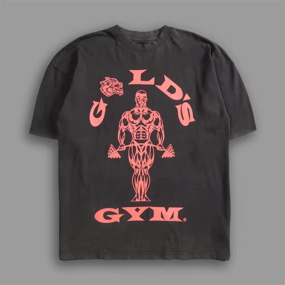 2026 Nuova T-shirt Sportiva Fitness in Morbido Cotone per Uomo e Donna con Maniche Corte Traspiranti, Collaborazione The Gym