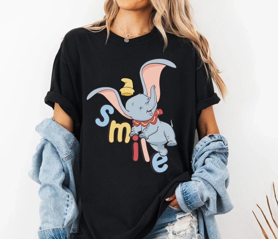 Dumbo Smile Flying Elephant Tshirt 2026 Unisex Unisex Unisex S