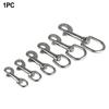 DIZETION 1PC 316 Stainless Steel Swivel Eye Bolt Spring Snap Hook 65/72/82/91/100/126mm Marine Diving D Ring Snap Hooks