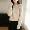 Women's Rhinestone Hollow Crochet Half-High Collar Sweater - Autumn/Winter Knitwear Top