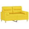 Vidaxl 2-Osobowa Sofa Z Poduszkami, Jasnożółta, 120 Cm, Tkanina