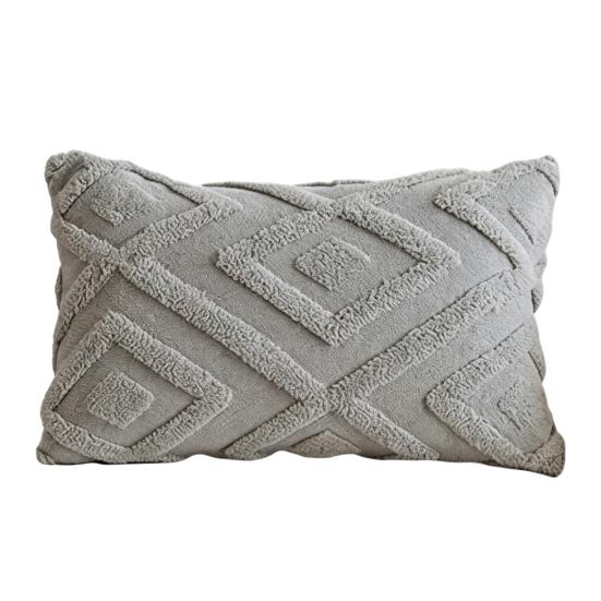 Rhombus Pattern Solid Color Pillowcase, Washable Throw Pillow Cover, Rectangle Square Cushion Cover for Home Living Room Bedroom Sofa Bed