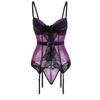 Domila Sexy Royal Sister Fishbone Girdle Vest Lace Mesh Waist Rim Onesie Sex Underwear F734