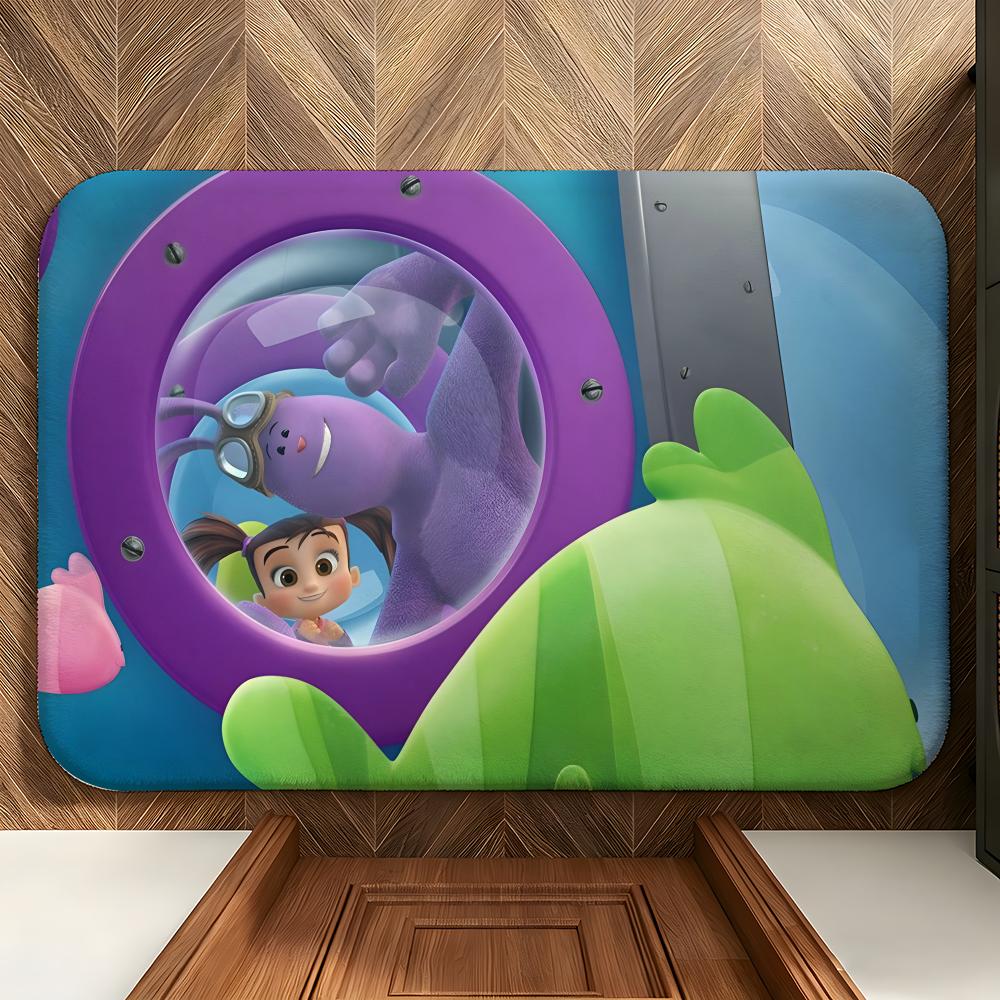 Cartoon K-Kate & M-Mim-Mim Floor Mat Soft Flannel Floor Mat Suitable for Entryways, Living Rooms, Bedrooms, and Bathrooms