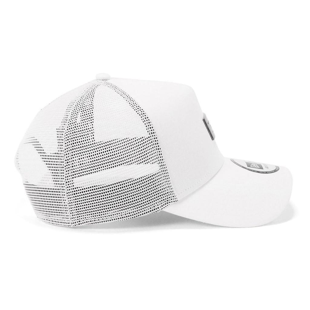 New Era 9FORTY Trucker Mesh Cap in Silver with Metal Exclusive to and 940 New Era BB UV Trendy Functional Hat A-Frame (14666241, N840AT307)