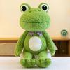 50-80cm Big Eyes Cute Frog Plush Toy Kawaii Bow Animal Green Cloth Doll for Children's Birthday Christmas Gift