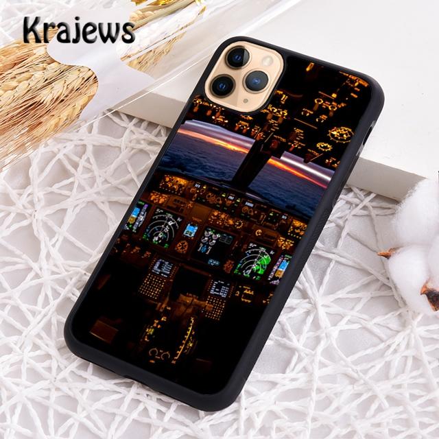 Cool Airplane Cockpit Phone Case Cover For iPhone 17 Air 16 15 14 plus 12 13 pro max coque Shell Fundas