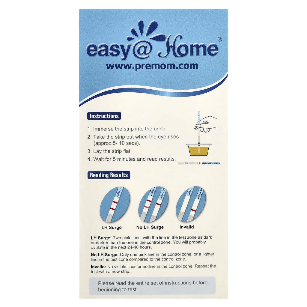 Easy@Home Ovulation Test Kit, 25 Pcs