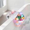 Bath Toy Organizer with 2 Compartments Saddle Shape Bathtub Toy Rack Mesh Shower Toy Holder And Tub Storage Bag for Bath Toys And Supplies