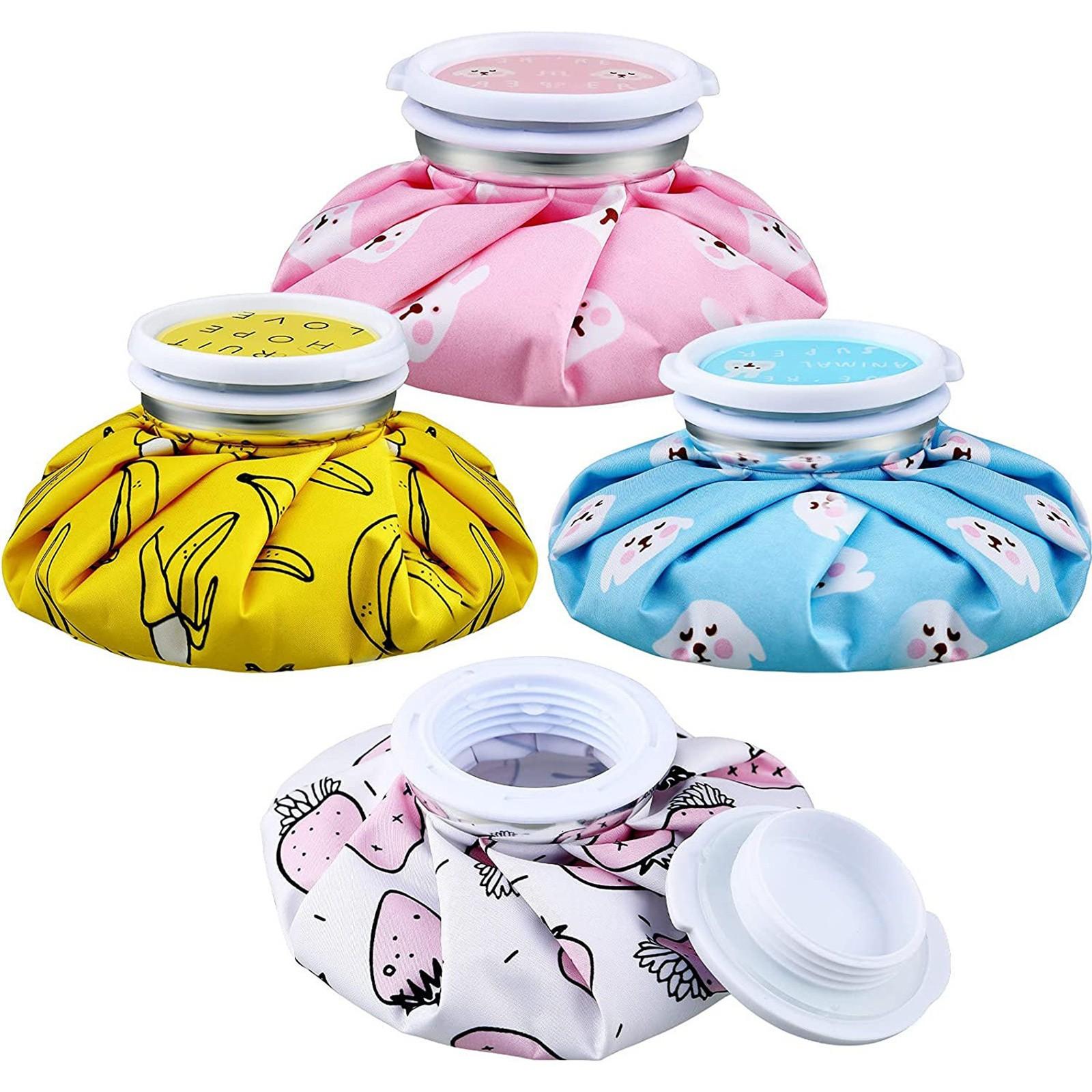 

Пакет со льдом из ткани, заполняющий воду, мультяшный милый пакет со льдом, холодный и горячий пакет со льдом для физических упражнений One Size синий