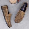 Men's British Style Breathable Leather Loafers: Soft Sole Slip-on Casual Driving Shoes