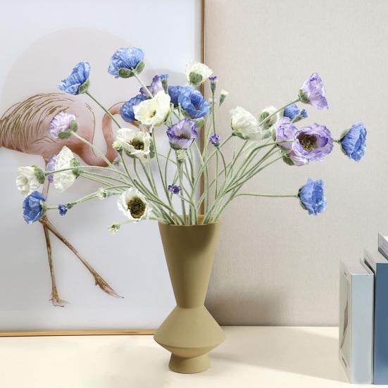 Artificial Flowers Faux Silk Flower Branch with Stems Real Touch Fake Flower Arrangement for Spring Home Kitchen Table Decor