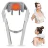 6D Cordless Electric Neck Massager Shiatsu Deep Tissue Kneading with Soothing Heat for Shoulder Leg Body Pain Relief