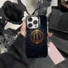 Luxury Bitcoin Gold Phone Case For iPhone 16 15 14 13 12 11 Pro Max Grey Black Phone Cover Matte Laser Metallic Aurora Funda