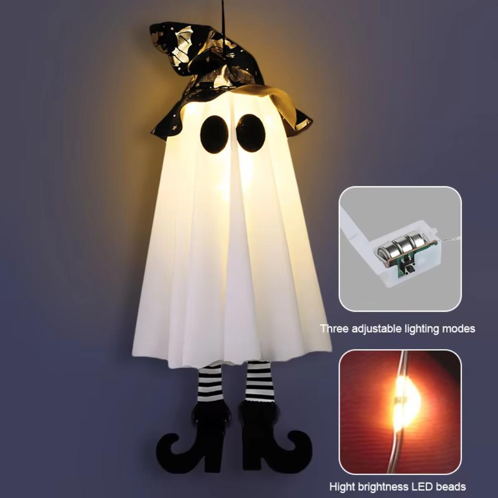 Floating Halloween Hanging Ghost Flashing Halloween Hanging Ornament  Outdoor