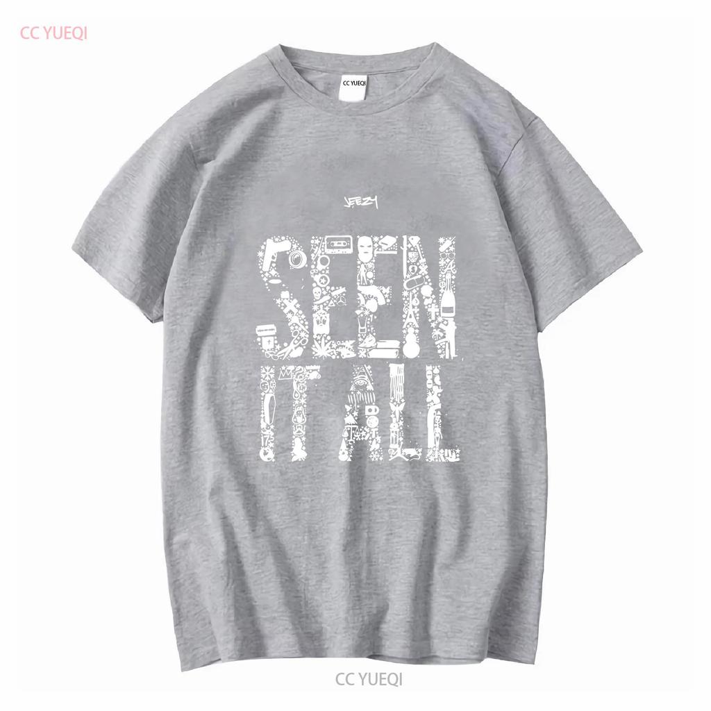 Mens Jeezy Seen It All T shirt Small Black long or short sleeves vintage Washed Versatile Slightly Stretched fashion Soft
