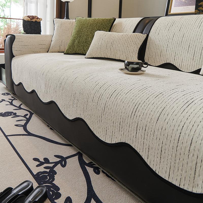 

Special-Shaped Sofa Cushion New Four-Season Universal High-End Leather Sofa Special Backrest Towel Fixed Non-Slip Cover 70*70cm