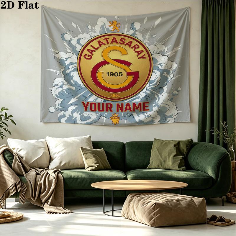 Custom Name Galatasaray2 Printed Tapestry – Wall Hanging for Bedrooms, Dorms, and Home Decor