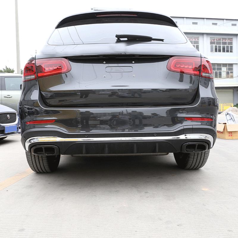 Tail Throat Exhaust Muffler Pipe Cover Stainless Steel Car Accessories For Mercedes-Benz GLC GLE GLS W167 X253 X167 2020-2022