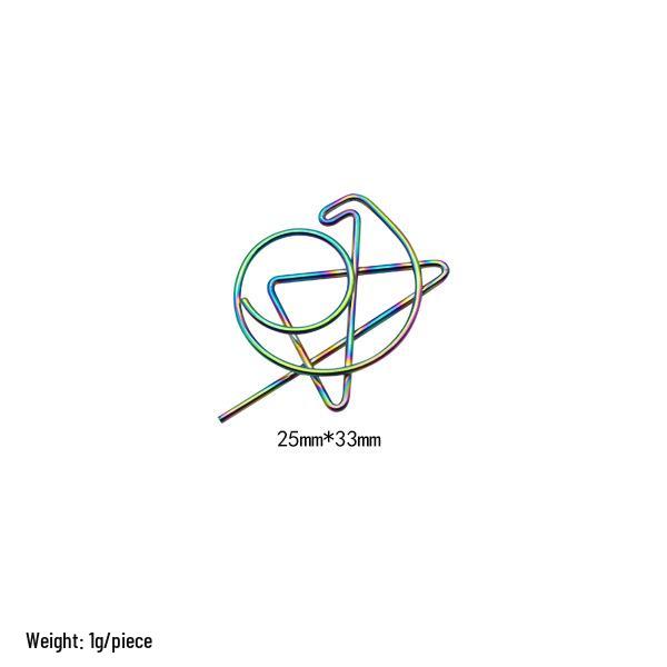 Electroplated Cartoon Insect & Plant Paper Clip Set for Organization