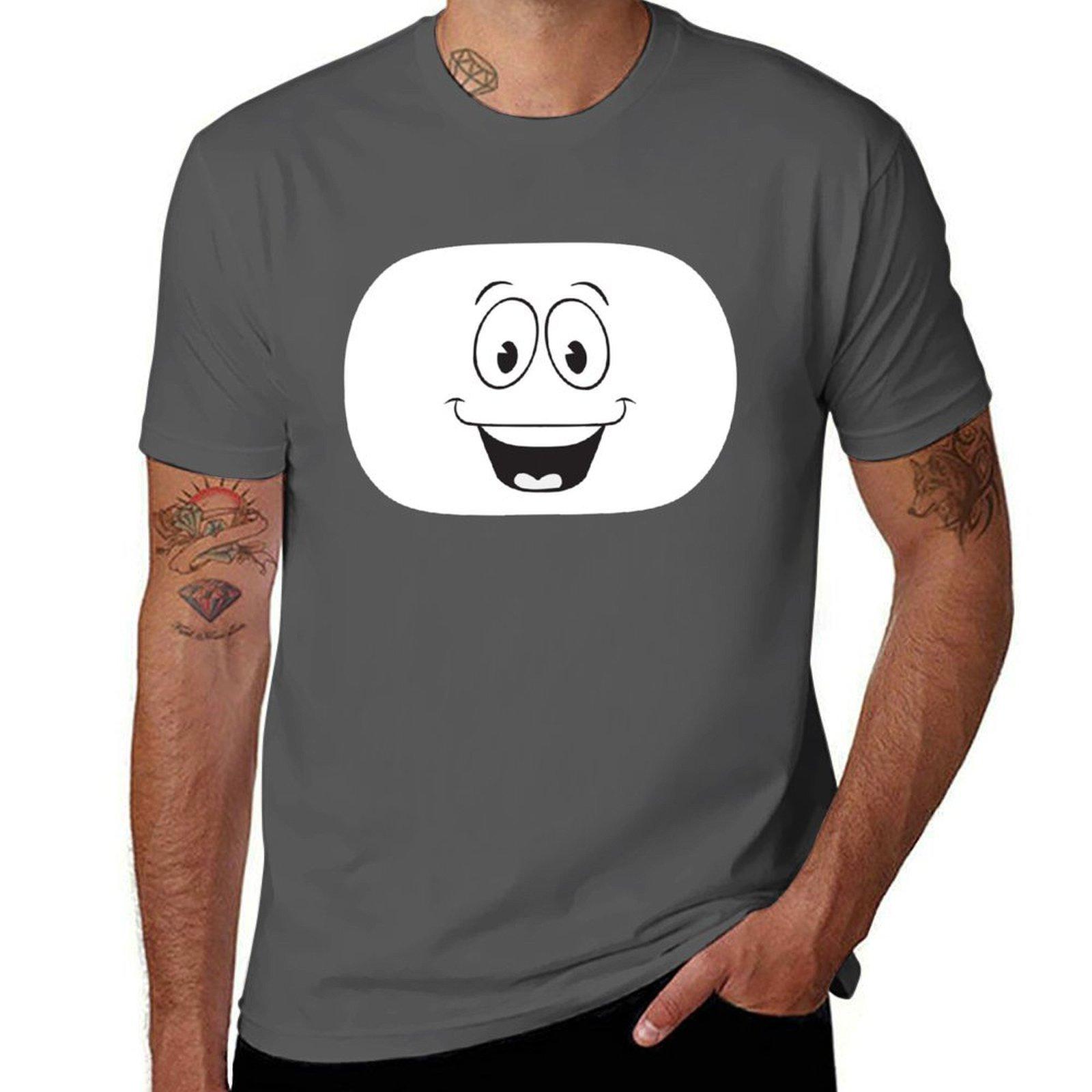 

Yes Man Monitor TShirt Simple Solid Color Crew Neck Tee 4XL