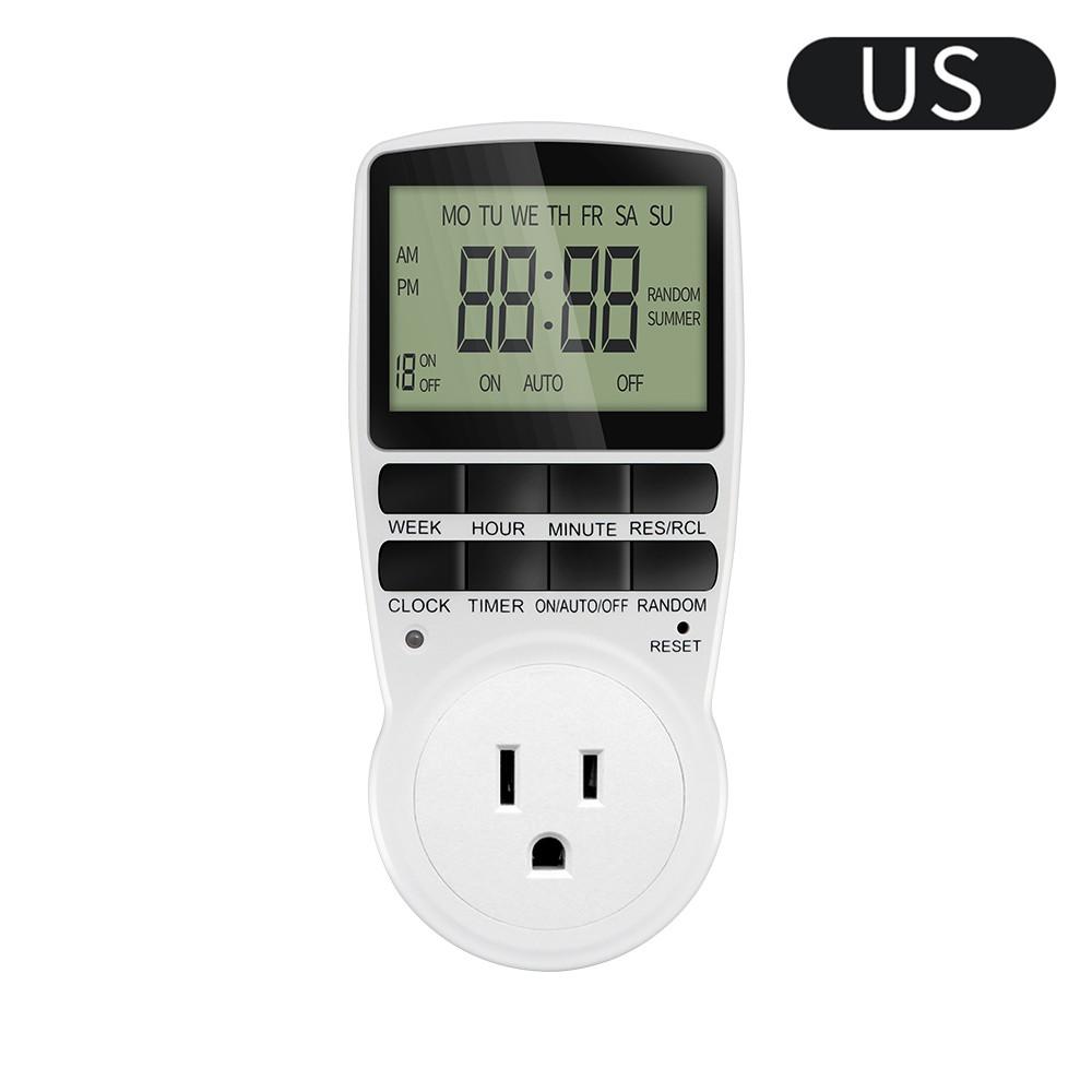Electronic Digital Timer Switch Socket Kitchen Timer Outlet  Programmable Timing Socket Control  220V EU US UK AU Plug