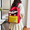 Schoolbag Cute Cartoon Crayon Small New Small New Big Head Doll Flower Cloth Color Matching Backpack Student Schoolbag Versatile